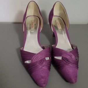 Purple kitten heels